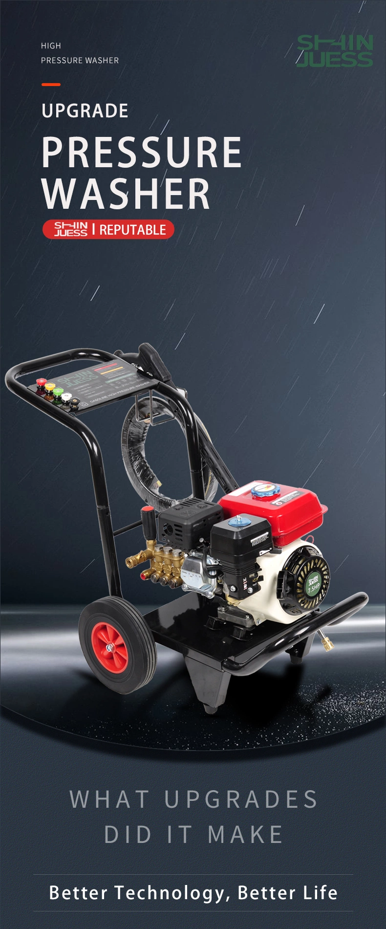 Custom High Pressure Gasoline Power Washer for Agricultural Cleaning